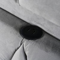 Elegante Armario de Cama de Terciopelo 180x200 Con Espalda Grande Sistema de Almacenamiento Hidráulico Marca Clásica Gris - details 3