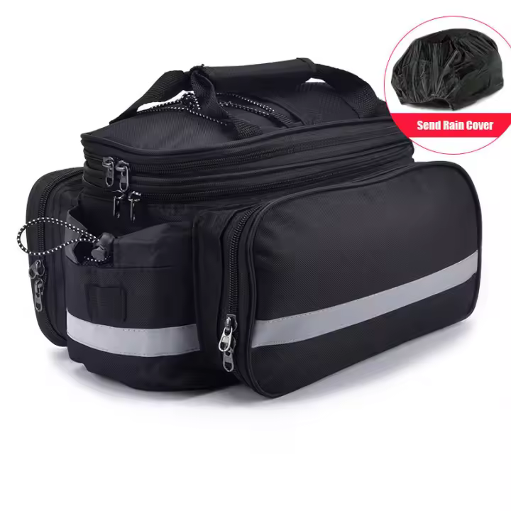 Bolsa de Pannier de Bicicleta de Gran Capacidad Bolsa de Almacenamiento Impermeable para Bicicleta de Montaña con Tira Reflectante - 1