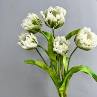 Diseño de escena, ramas de tulipán artificiales de PU, Festival de tacto Real, tallo de tulipán rococó, recuerdo de fiesta de flor de tulipán de imitación hecho a mano - details 1