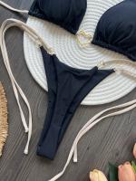 Conjunto de Bikini Halter de Color Sólido RUOTONSEPT Traje de Baño de Estilo Brasileño para Mujeres - details 7