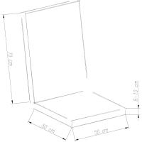 respaldo alto, 120 × 50 × 8 cm, turquesa (juego de 2) - details 4