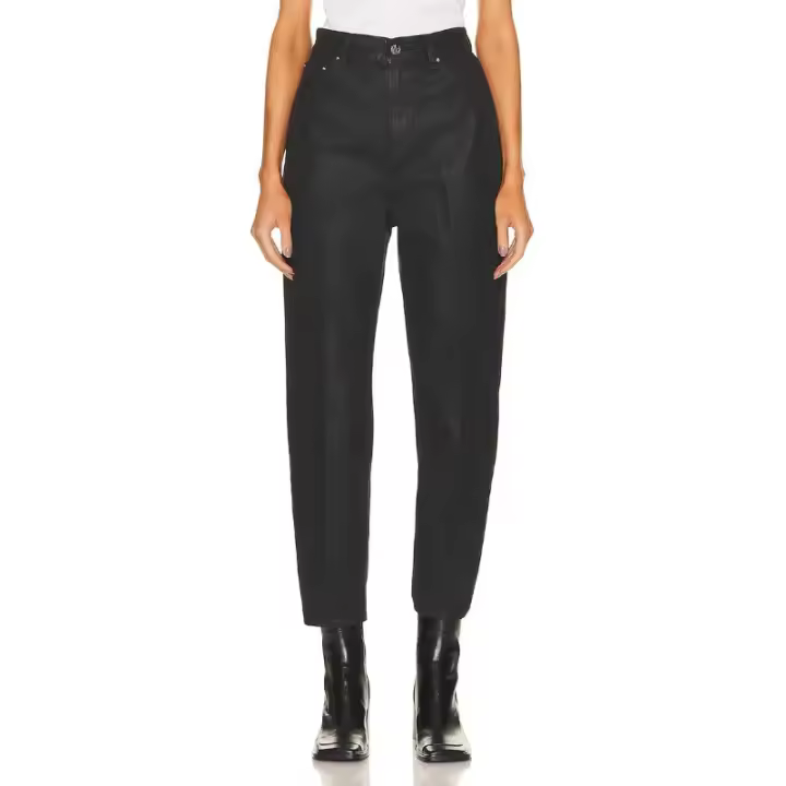 IOO 2025 Nuevo Elaic Straight Tube Nine Point ting Jeans de cintura alta para mujer - 1