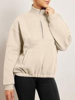 Otoño Invierno nueva moda sudadera Casual mujer bolsillo pulóver cuello alto manga larga Top - details 8