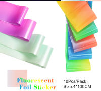 Pegatinas de Arte de Uñas Fluorescentes Clou Beaute 10 Rolls Caja Gradiente Neón Naranja Caramelo Cielo Estrellado Papel de Transferencia Colorido - details 6