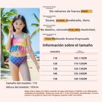 Traje de baño de sirena para niños traje de baño dividido conjunto de tres piezas traje de rendimiento de falda de princesa para niños grandes, medianos y pequeños traje de baño de bikini - details 1