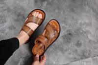 Sandalias de verano para hombre, cómodas sandalias de cuero con plataforma para exteriores, suela suave antideslizante, zapatos informales de trekking para verano, zapatos de playa para niño - details 17
