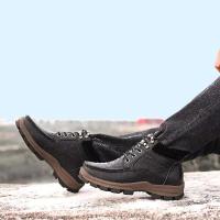 Botines cálidos con cordones, impermeables, antideslizantes y resistentes al frío, botas informales cómodas para hombre - details 1