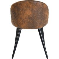 Juego de 4 sillas de comedor con asiento y respaldo suaves, con patas de metal macizo, para salón, dormitorio, cocina o comedor, ante marrón - details 105