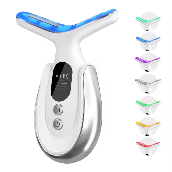 Masajeador Facial portátil 7 en 1 para el cuidado de la cara, el cuello y los hombros, con vibración y calentamiento - 1
