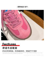 Nuevos zapatos de cuero de vaca rosa para deportes y ocio que aumentan la altura interior - details 3