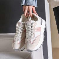 Nuevo estilo 2025, zapatos de cuña ligeros para mujer, deportes antideslizantes, soporte para arco, zapatillas rosas para correr para niñas, marca de regreso a la escuela - details 4