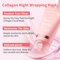 Mascarilla de colágeno para la noche con cepillo de gelatina, mascarilla de tratamiento nocturno hidratante profunda para todo tipo de piel - details 2