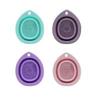 Limpiador de brochas de silicona, cuenco de limpieza de polvo plegable, cepillos de sombra de ojos, est - details 4