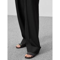 Pantalones de pierna ancha de cintura alta para mujer cómodos y sueltos primavera otoño - details 3