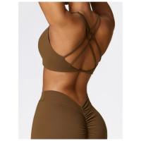 Sujetador deportivo con tirantes cruzados para mujer, sostén deportivo de realce, Top corto para Yoga, gimnasio, Fitness, transpirable - details 29