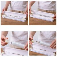 Porta Aluminio y Película de Plástico para Almacenamiento de Cocina con Accesorios de Corte Dispensador de Alimentos Material de Almacenamiento Seguro sin BPA - details 8