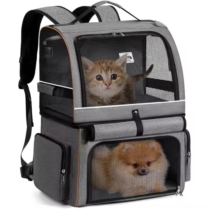 Mochila de Doble Capa para Gatos Tamaño Grande para Perros y Gatos hasta 11kg - 1