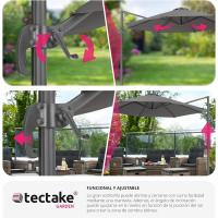 Parasol Ajustable para Protección UV Ventilación Superior Ideal para Jardín, Terraza Exterior, Patio - details 22
