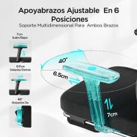 Ergonomica Escritorio, Silla Oficina Soporte Lumbar, Silla de Ordenador reclinable de ángulo Grande, Respaldo de , Negra - details 12
