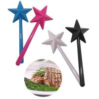 Salero de plástico con diseño de varita mágica de estrella de mano larga, tarro de condimento, utensilios, contenedor de condimentos, cocina y comedor - details 7