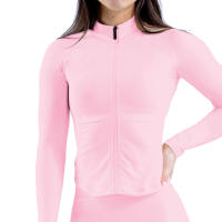 1 top de yoga para mujer con cremallera dinámica sin costuras, color sólido, ajustado, traje de fitness suave para mujer, top de yoga, gimnasio, correr, traje de ciclismo - details 13