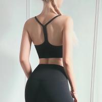 Sujetador deportivo con espalda de carreras para mujer, Top de chándal de gimnasio de Yoga grueso de alto impacto - details 21
