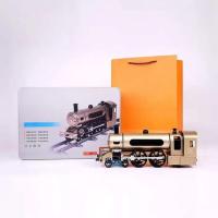 387 Uds DIY Boutique modelo mecánico de Metal juguete eléctrico pista de vapor pequeño tren conjunto de regalo para niños Kit de montaje - details 9