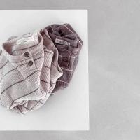 Conjunto de ropa de bebé con forro de verano, camiseta a rayas y bombachos, 2 uds., traje de ropa para niño, conjunto de ropa nfant de algodón puro, 2024 - details 12