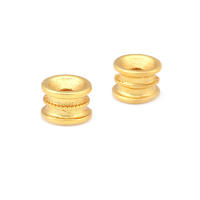 Gran Espaciador de Cilindro de Latón Dorado de 18K Accesorios para Hacer Pulseras - details 7