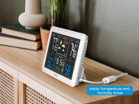 Newentor Termómetro y Hygrométrico para Interior y Exterior Inalámbrico con Pantalla de 7.5 pulgadas Clock Atómico para la Casa - details 0