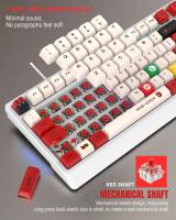 Teclado mecánico K98, eje azul, eje rojo, moldeo por inyección de dos colores con cable, periféricos de juego de teclas de sublimación térmica - details 29