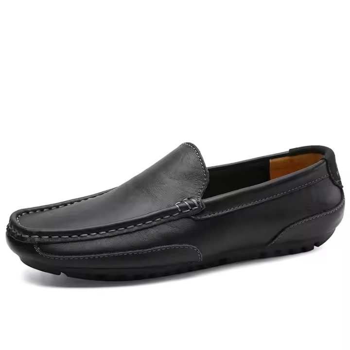 Zapatos de hombre informales genuinos y transpirables, zapatos planos formales italianos - 1