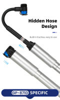 Minibomba de mano para bicicleta, inflador de neumáticos de aleación de aluminio, manguera oculta, válvula Schrader Presta, 120Psi - details 3
