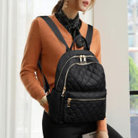 Mochila Oxford con múltiples bolsillos para mujer, bolso escolar de gran capacidad, impermeable, de viaje de negocios, informal, deportivo - details 8