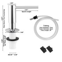 Samodra - Dispensador de jabón de latón, kit de tubo de extensión para accesorios de cocina y baño, dispensador de detergente líquido metálico incorporado - details 4