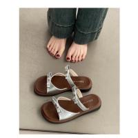 Sandalias Planas para Mujer Verano 2025 Diseño Moderno Versátil con Doble Lazo - details 11