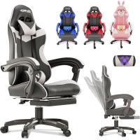 Silla Gaming Profesional con Masajeador - Silla de Oficina Ergonómica con Reposapiés, Altura Regulable y Respaldo Abatible - Silla Gamer para Juegos - details 3