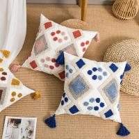 Cojín Bohemio de Terciopelo Almohada de Sofá de Estilo Étnico para Sala de Estar - details 2