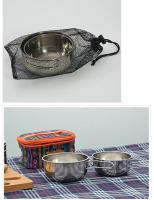 Cuenco Plegable de Acero Inoxidable 304 Utensilios de Cocina Portátiles Vajilla de Picnic - details 8