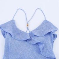 Vestido largo de verano 2025 para mujer, con capas decorativas, diseño sin espalda, estilo simple y exclusivo, ideal para vacaciones. - details 8