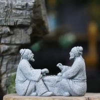Estatuilla de piedras de arena de ajedrez en miniatura, adorno de Acuario, jardín de hadas, bonsái, Rockery, paisaje nórdico, decoración de habitación - details 9