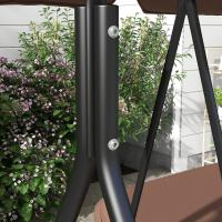 Columpio de Jardín de 3 Plazas Balance Exterior con Techo Ajustable y Marco de Acero Carga de 200kg - details 17