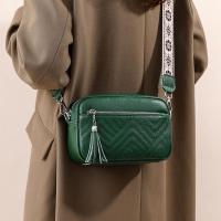 Bolso de Mano de Cuero Genuino para Mujer Color Sólido con Borlas Bolso de Hombro de Cuero de Vaca - details 29