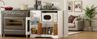 Rcynview Buffet de cocina - marca - muebles con microondas y estante de cajón - marrón - adulto - details 3