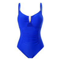 Traje de Baño de Una Pieza Negro V Cut Traje de Baño Sólido Sexy para Mujeres - details 11
