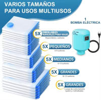 Bolsas de Vacío Eléctricas con Bombilla de Aire 25 Bolsas de Vacío Reutilizables para Ropa de Cama, Fundas, Almohadas, Viajes, mudanzas - details 4