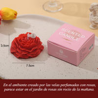 Velas perfumadas con flores de peonía a baja temperatura, regalos románticos de acompañamiento - details 3