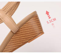 Sandalias romanas de estilo étnico bohemio para mujer, verano, nuevas sandalias retro de punta abierta con cuentas de strass para viajes - details 2