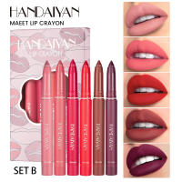 Handaiyan Juego de 6 delineadores de labios de lápiz labial de doble uso giratorio y afeitado - details 13