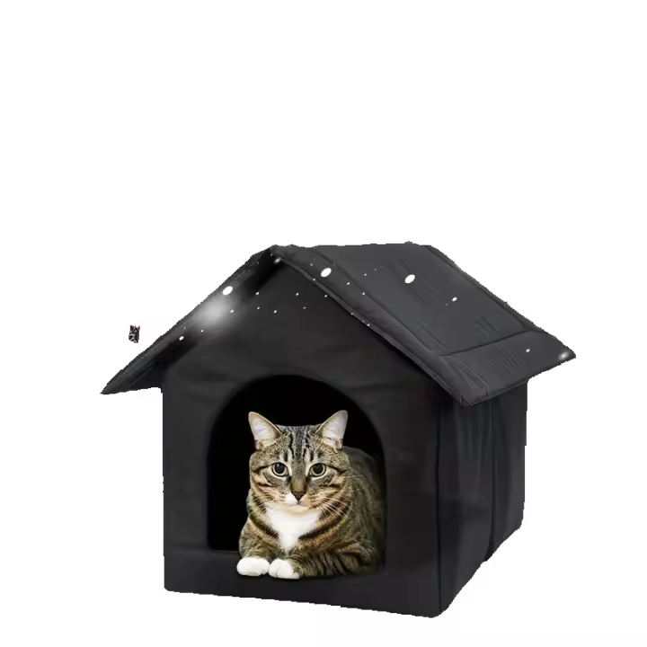 Petsona Caseta Del Perro Perrera Plegable Con Techo Desmontable Casa Del Perro Cama Cueva Del Gato Cama - 1